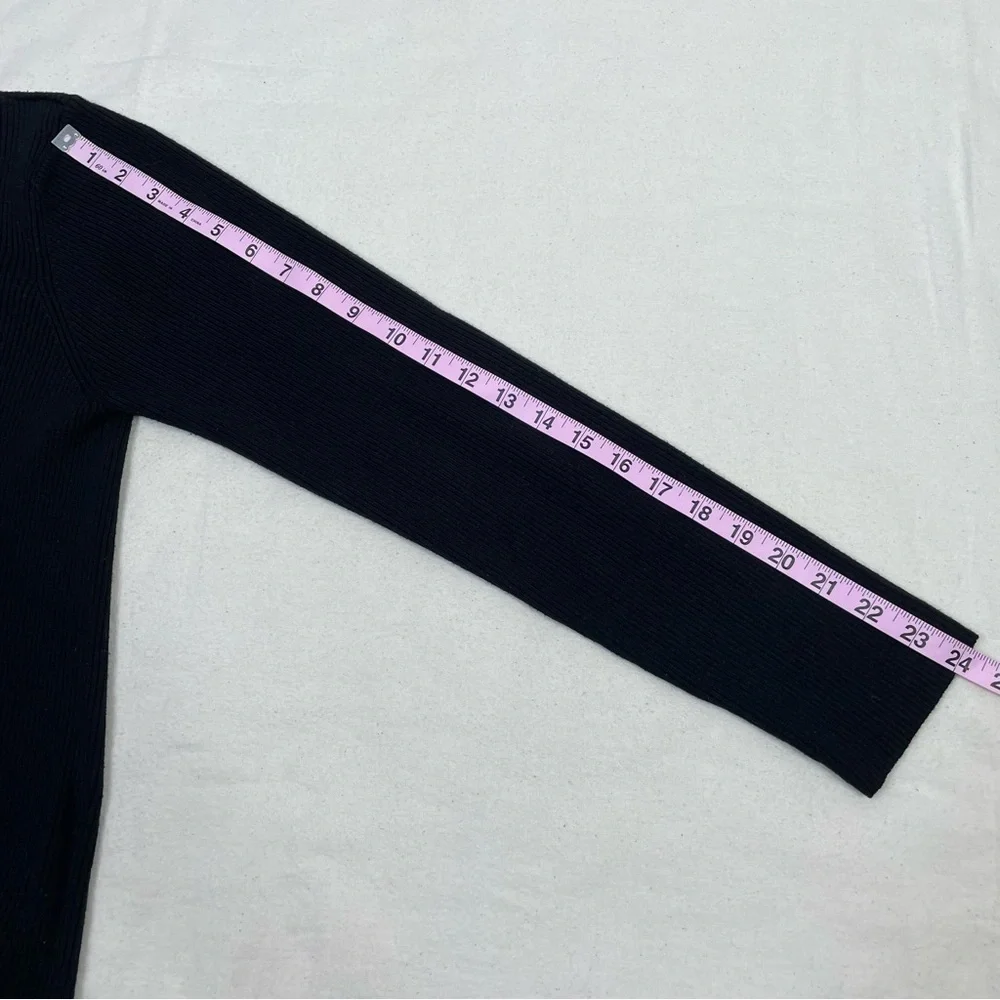 Vintage Polo Jeans Company Ralph Lauren Black Ribbed Sweater Flag Logo Womens XL